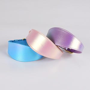 ปลอกคอสุนัขหนังนิ่มสะท้อนแสงสำหรับสุนัขขนาดเล็กและขนาดกลางปรับได้สีมหัศจรรย์ - Product Image 2