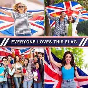 Bandera Nacional de Inglaterra Personalizada de 3x5 pies, Impresión Digital en Satén, Estilo Bandera, Mástil de Fibra de Vidrio Arcoíris, Bandera de Poliéster Metálica - Product Image 4