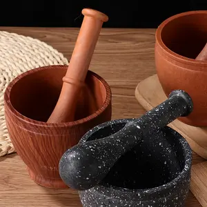 Home Kitchenware Cuisine Pepper Herb Pounder Minced Tool Mills Kitchen Mortar Pestle Mixing Pot Manual Garlic Grinder