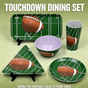 Platos de <span class=keywords><strong>Melamina</strong></span> con Diseño de Fútbol Americano para Fiestas, Barbacoas y Eventos Deportivos - Product Image 6