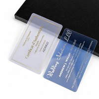 Servicio de Impresión de Tarjetas de Visita de Plástico PVC Transparente Esmerilado de Lujo Personalizadas con Logotipo