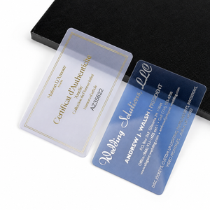 Servicio de Impresión de Tarjetas de Visita de Plástico PVC Transparente Esmerilado de Lujo Personalizadas con Logotipo - Product Image 3