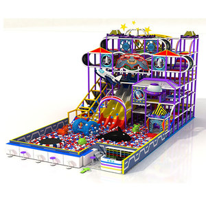 Chủ đề giữa các vì sao thiết bị sân chơi trong nhà trung tâm giải trí thương mại mềm với cầu trượt lớn và bể bóng cho trẻ em - Product Image 2