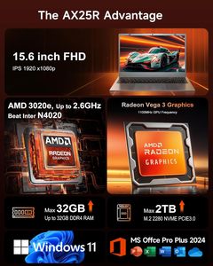 Computadora Portátil de 15.6 Pulgadas 3020e (Hasta 2.6GHz) 8GB DDR4 256GB SSD con Pantalla FHD 1080P para Estudiantes - Product Image 1