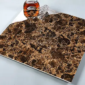 Hot selling 600x600mm Black And Brown Canadian Engineering Tile polished Glazed tiles for floor