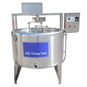 Small Scale Dairy Feta Cheese Make Tank Equipment Mozzarella Cooking and Stretching Machine for Sale