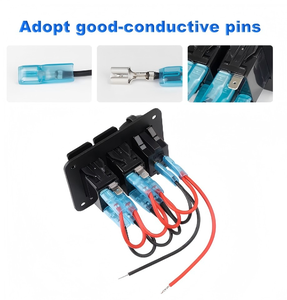 Kép USB ổ cắm <span class=keywords><strong>5</strong></span> pin SPST ON-OFF Rocker bảng chuyển đổi 12V 20A 2 băng đảng Marine Rocker chuyển đổi cho xe ánh sáng <span class=keywords><strong>5</strong></span> pin SPST Rocker chuyển đổi - Product Image 5