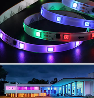 Bande lumineuse LED flexible adressable 5M/16.4ft Pixel TM1814 DC12/24V 4IN1 RGBW 300LEDs