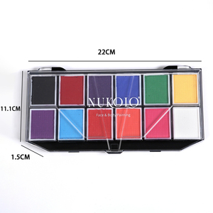 Paleta de Pintura Facial y Corporal de 12 Colores Arcoíris, a Base de Plantas Naturales, de Alta Calidad, para Niños, Lavable, para Dibujar en <span class=keywords><strong>Halloween</strong></span> - Product Image 2