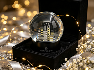 Globe à neige 3D personnalisé en résine OEM, globe à eau en verre artisanal avec silhouette urbaine, 10 cm, cadeau d'entreprise de luxe, objet de collection - Product Image 4