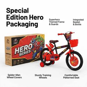 Nouveaux vélos en acier pour enfants 12, <span class=keywords><strong>14</strong></span> et 16 <span class=keywords><strong>pouces</strong></span>, modèles garçons et filles, avec roues d'apprentissage, panier en plastique, vitesses simples - Product Image 5