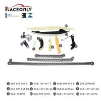 RACEORLY 06K109158BF 06K115225C Kit Rantai Timing Daya Rendah 12-Piece untuk VW EA888 Gen 3 2.0T 330TSI CC