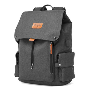 Perseton Men's <b>Backpack</b> <b>Large</b> Capacity 15 Inch Laptop Bag Business Casual Grey Everyday Use Travel Schoolbag - Product Image 3