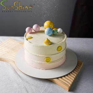 Plateaux à gâteau blancs de 3 mm avec logo personnalisé, plateaux à gâteau ronds de 12 pouces, vente en gros - Product Image 3