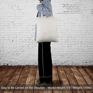 Pack économique de sacs fourre-tout en coton 16"x15", sacs réutilisables pour les courses, créez vos propres designs créatifs - Product Image 2