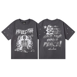 Venta Directa de Fábrica, Camiseta Moderna con Estampado de Leopardo, Serie NFC, 300 Gramos, Estilo Hip Hop, Bordada, 100% Algodón, Holgada, de Manga Corta, Casual, para Hombre y Mujer - Product Image 3