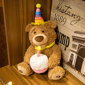 Ours en <span class=keywords><strong>peluche</strong></span> chantant en stock, jouet musical électronique, cadeau d'anniversaire pour enfants, animal en <span class=keywords><strong>peluche</strong></span> - Product Image 3