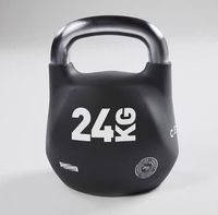 Kettlebell de compétition en acier enduit de poudre, durable, pour l'entraînement et le fitness
