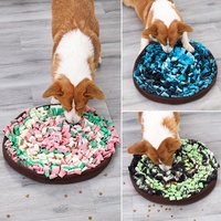 Tapis anti-dérapant avec motif feu d'artifice, bol d'alimentation lente, à la mode, fournitures d'entraînement colorées pour chiens, personnalisable