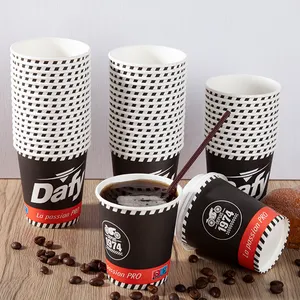 Xícaras de papel para café, copos de papel para chá, café, chá, venda a venda quente, microondas