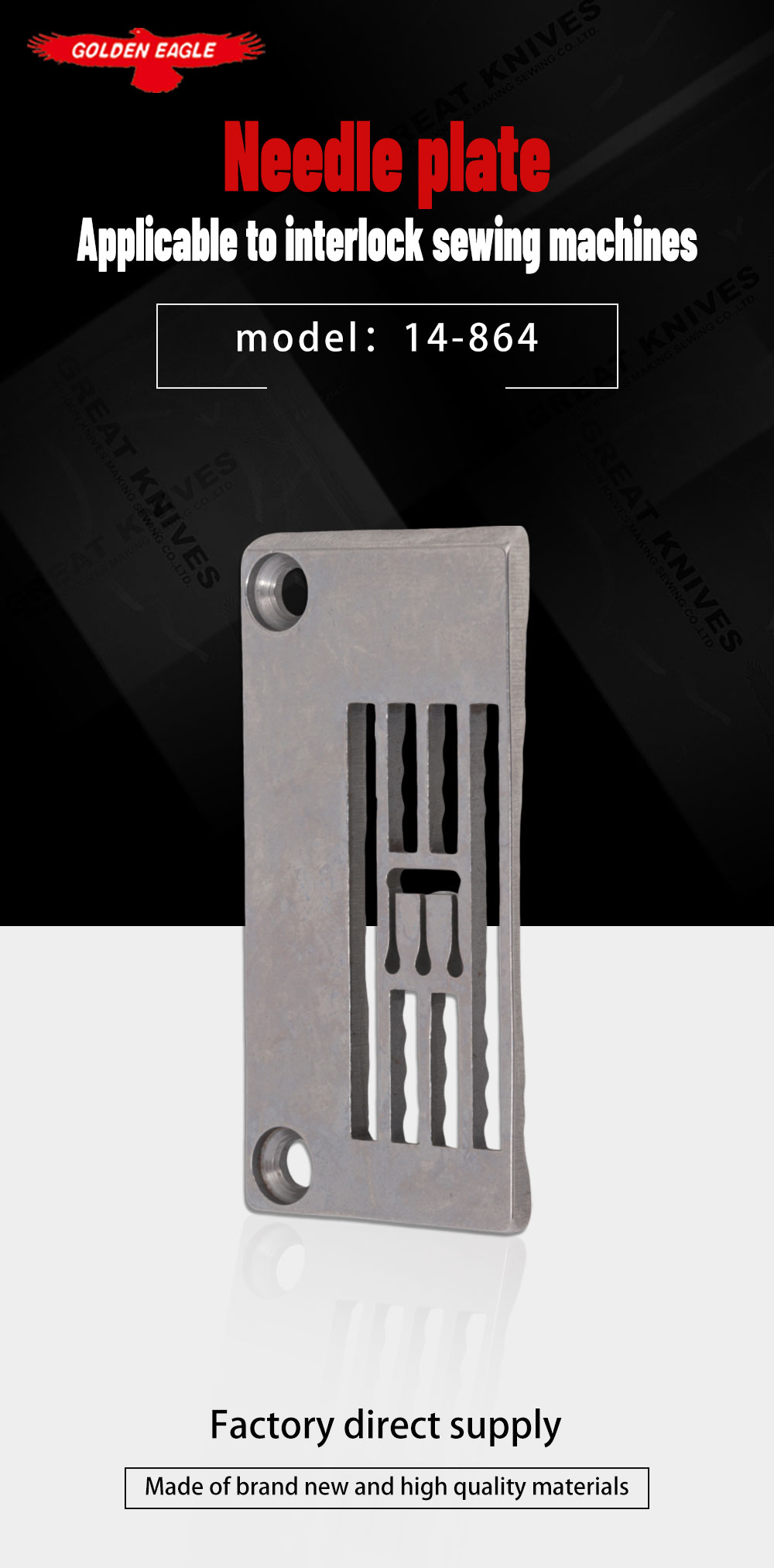 14-864 Kansai Special Needle Plate - Golden Eagle Sewing Machine Parts