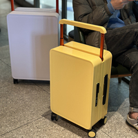 Maleta Rígida Expandible de 20-24 Pulgadas con Asa Ancha Central y Ruedas Giratorias, con Candado TSA, para Viajes de Ocio Unisex