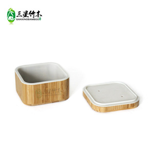 Bamboo bento <b>box</b>, square, <b>insulated</b> container with lid, student <b>lunch</b> <b>box</b>, airtight <b>lunch</b> <b>box</b>, customizable bamboo lid. - Product Image 3