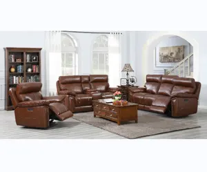 cheap modern home theater house couch living room furniture sets sofa genuine leather recliner sofa 4 seat luxury