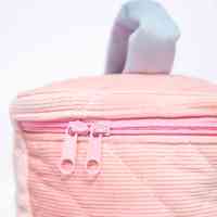 Sac de voyage portable en tissu peluche doux, grande capacité, résistant à l'eau, avec fermeture éclair et motif floral 3D mignon, idéal pour la vente en gros