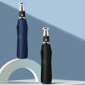 Parapluie pliant automatique 3 sections Wxl389 en acier inoxydable, grande taille, coupe-vent, pour hommes d'affaires, 12 baleines, entièrement automatique - Product Image 3