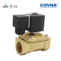 COVNA Mini électrovanne en laiton 12V 24V à arrêt d'urgence pour fenêtre de 90 jours 2 voies 1/2 pouces électrovanne pour eau et gaz