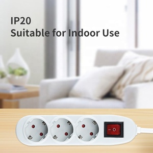 16A 3-weg Euro-stijl multi-elektrische schakelaarstopcontact met Schuko-stekker - Product Image 6