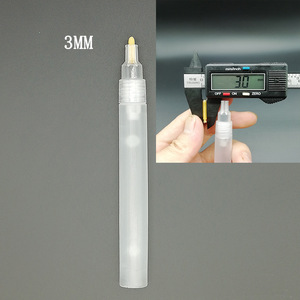 Marqueur de peinture vide à pointe ronde de 5,0 mm, encre permanente colorée pour le bois, largeur d'écriture de 30 mm, pointe pinceau plate – Fourniture directe usine - Product Image 6