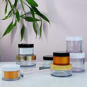 50g 80g 100g 120g 200g 250g Clear Round PET Heavyweight Transparent Thick Wall Cleansing Balm Clay Mask <b>Plastic</b> <b>Jar</b> - Product Image 5