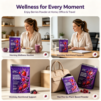 SYC BIO Power Berries & Seeds Blend, soutien immunitaire naturel, smoothie pour adultes, formule nutritive, 150 g, 30 portions