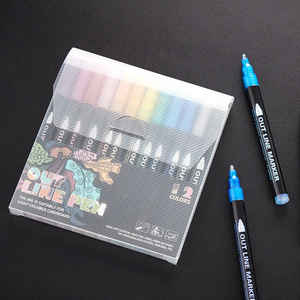 Self Outline <b>Metallic</b> Markers Double Line Outline <b>Pen</b> Markers Glitter Doodle Dazzle <b>Pens</b> Shimmer Marker Set - Product Image 3