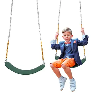 Groene Outdoor Schommels Set Voor Kind Met Roestvrijstalen Ketting En Karabijnhaken Bestseller