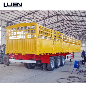 100 tonnes de bétail remorque bétail remorque essieux Cargo Animal <span class=keywords><strong>Transport</strong></span> piquet clôture semi-remorque <span class=keywords><strong>camion</strong></span> pas cher à vendre - Product Image 2