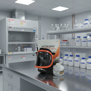 Máscara de Gas de Fumigación de Cara Completa con Cartucho Vector MA, Ajuste Asiático, Respirador de Protección Química, Antigás, Seguridad Industrial - Product Image 1