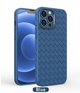 หรูหราบางเฉียบBreathableหนังTPUเคสโทรศัพท์สําหรับ<span class=keywords><strong>iPhone</strong></span> 15 14 Pro 13 Pro Maxถักตาข่ายนุ่มShell - Product Image 3
