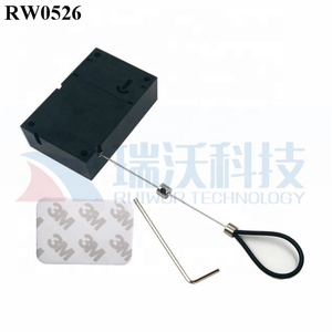 RUIWOR RW0526 Rétractable Cuboïde <span class=keywords><strong>Câble</strong></span> D'affichage avec Réglable Anti-vol En Acier Inoxydable Boucle De <span class=keywords><strong>Câble</strong></span> Enduit de Silicone Tuyau - Product Image 5