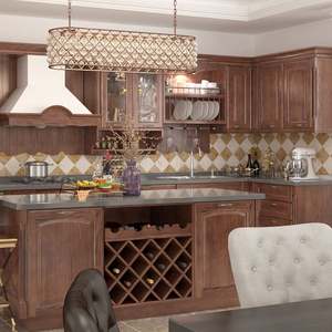 ตู้ครัวไม้มะม่วงแท้ทันสมัย ชุดตู้ติดผนังพร้อมท็อปหินควอตซ์ ปรับแต่งขนาดและสีได้ - Product Image 6