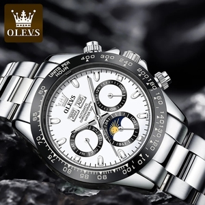 นาฬิกาข้อมือผู้ชาย OLEVS 6654 รุ่นหรูหรา ระบบโครโนกราฟ ออโตเมติก กลไกจักรกล กันน้ำ เรืองแสง สำหรับผู้ชาย (แบบดรอปชิปปิ้ง) - Product Image 5
