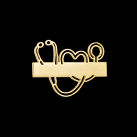 Broche personnalisée moderne en acier inoxydable, élégante, découpée au laser, lettres anglaises ajourées, pour fête, dropshipping