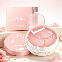 Patchs de gel pour les yeux au collagène hydratant, en bouteille, avec logo personnalisé, pour usage cosmétique quotidien