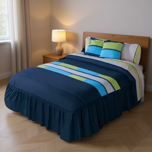 Juego de Edredón Kevin King, Tamaño King, Rayado, de Algodón, Ropa de Cama Moderna para el Hogar - Product Image 2