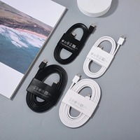 Câble de charge super rapide 45W Type-C 1M 5A avec gaine TPE et blindage tressé, connecteurs rotatifs à 180° pour S26/S25/S24 Plus