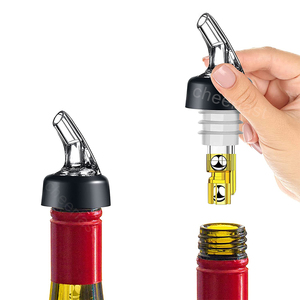 Verseur de bouteille doseuse automatique, couleur transparente de haute qualité verseur de bouteille de liqueur en plastique à prise rapide d'alcool - Product Image 4