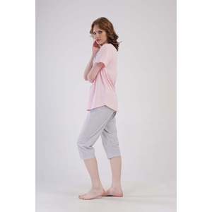 Combinaison de nuit ovale à manches courtes et col rond pour femme, taille XXL - Product Image 2
