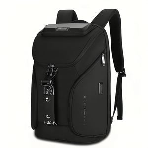 Sac à dos d'affaires tendance pour hommes, imperméable, à double épaule, grande capacité, pour voyage, multifonctionnel, antivol, sac pour ordinateur portable, USB - Product Image 1